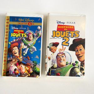 2 Vintage French VHS movies Histoire de jouets volume 1 & 2